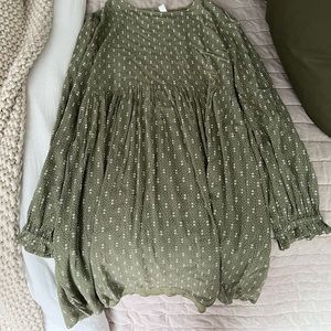 BP green floral dress